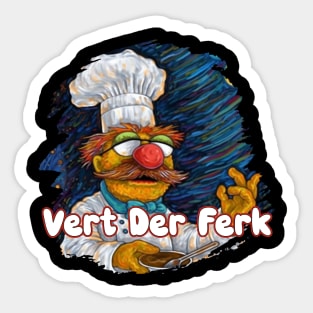 vert der ferk Sticker